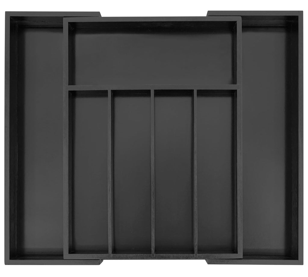 Utoplike Bamboo Expandable Kitchen Drawer Organizer, Adjustable Utensil Holder and Cutlery Tray Organiser, Drawer Divider for Silverware, Flatware, Knives in Kitchen, Bedroom, Living Room, 5 Slot