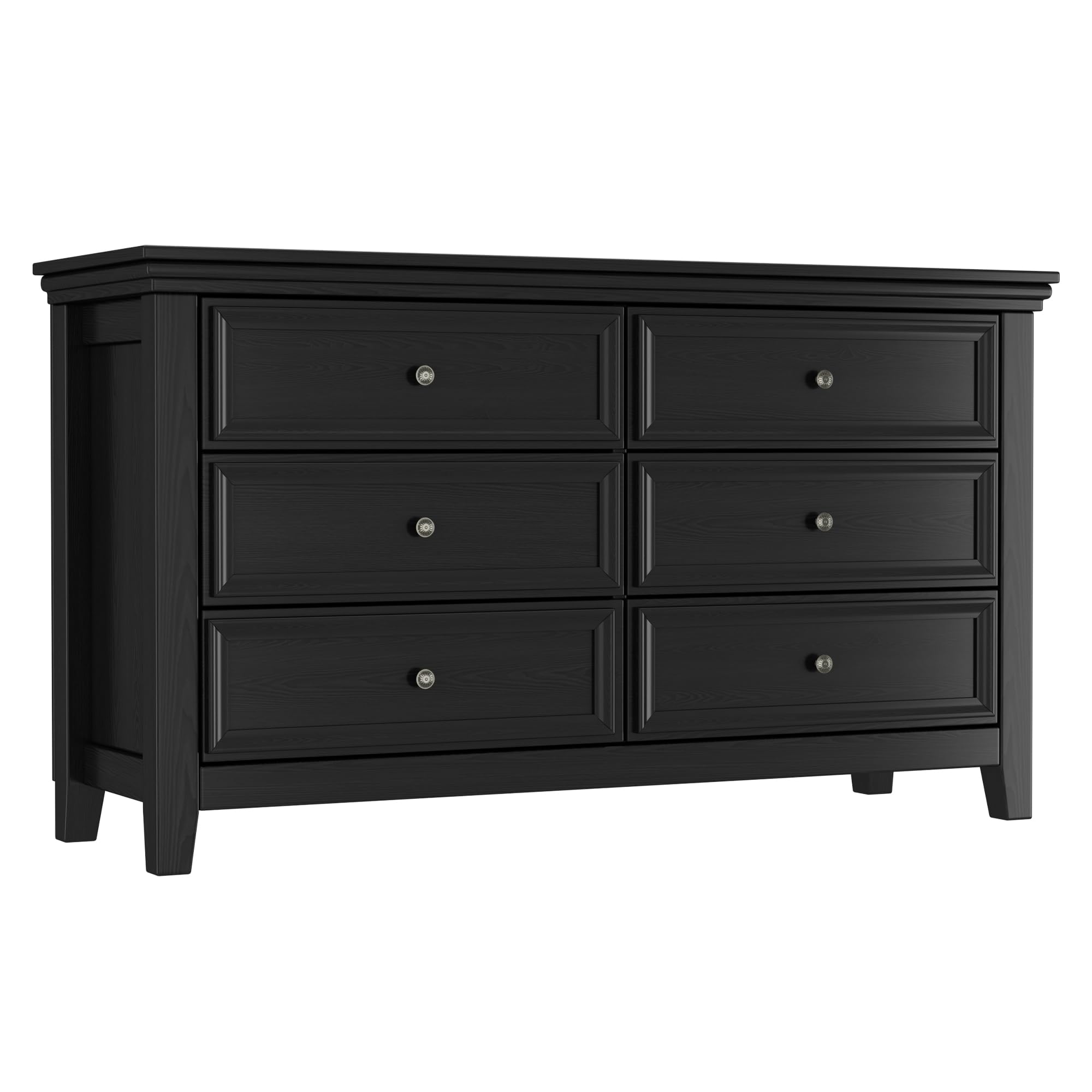BOSHIRO White Dresser for Bedroom, White 7 Drawers Dresser, Modern 7 Chest of Drawers, Closet Dresser, Farmhouse Dresser with 7 Storage Drawers Cabinet for Home Office, Study Room