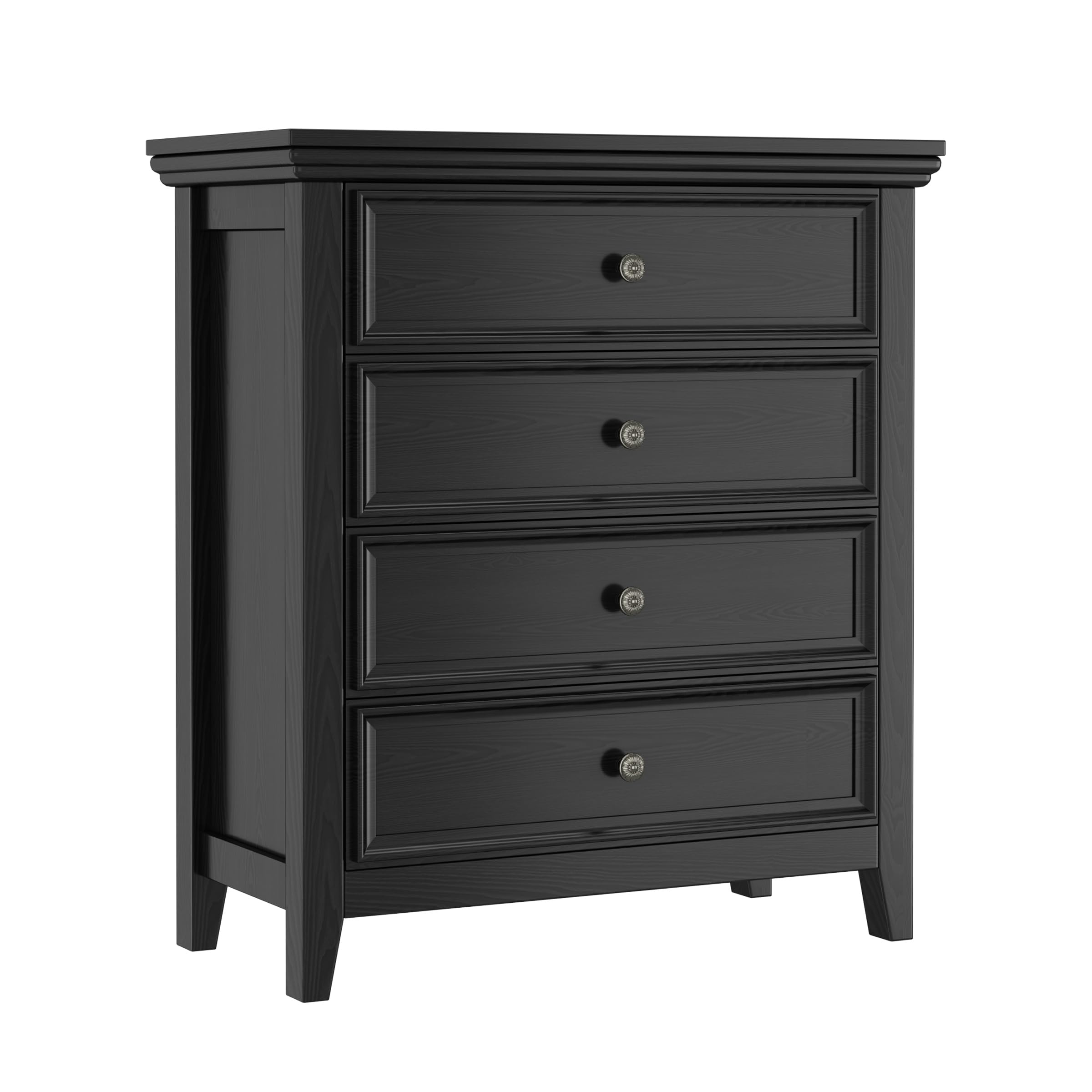 BOSHIRO White Dresser for Bedroom, White 7 Drawers Dresser, Modern 7 Chest of Drawers, Closet Dresser, Farmhouse Dresser with 7 Storage Drawers Cabinet for Home Office, Study Room