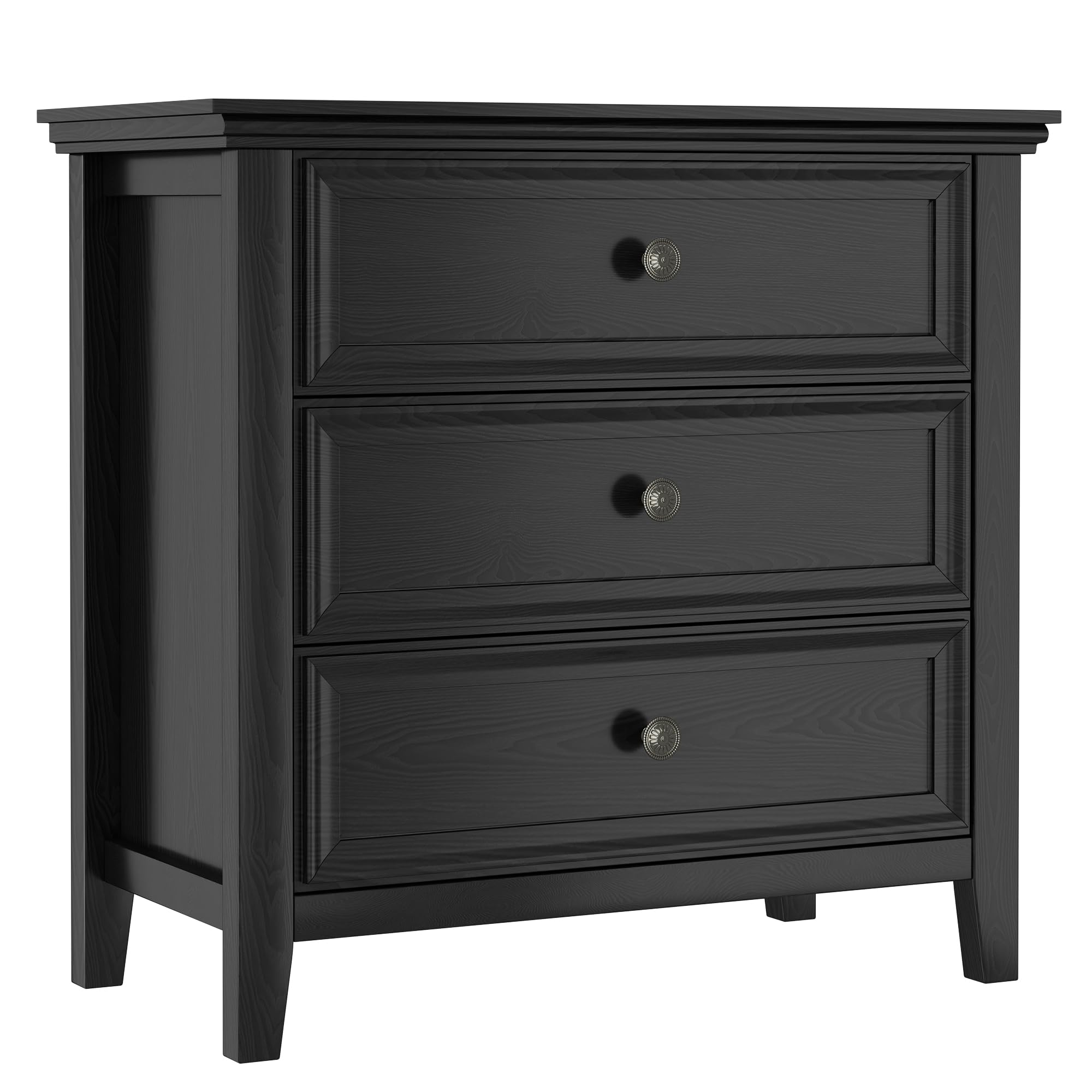 BOSHIRO White Dresser for Bedroom, White 7 Drawers Dresser, Modern 7 Chest of Drawers, Closet Dresser, Farmhouse Dresser with 7 Storage Drawers Cabinet for Home Office, Study Room