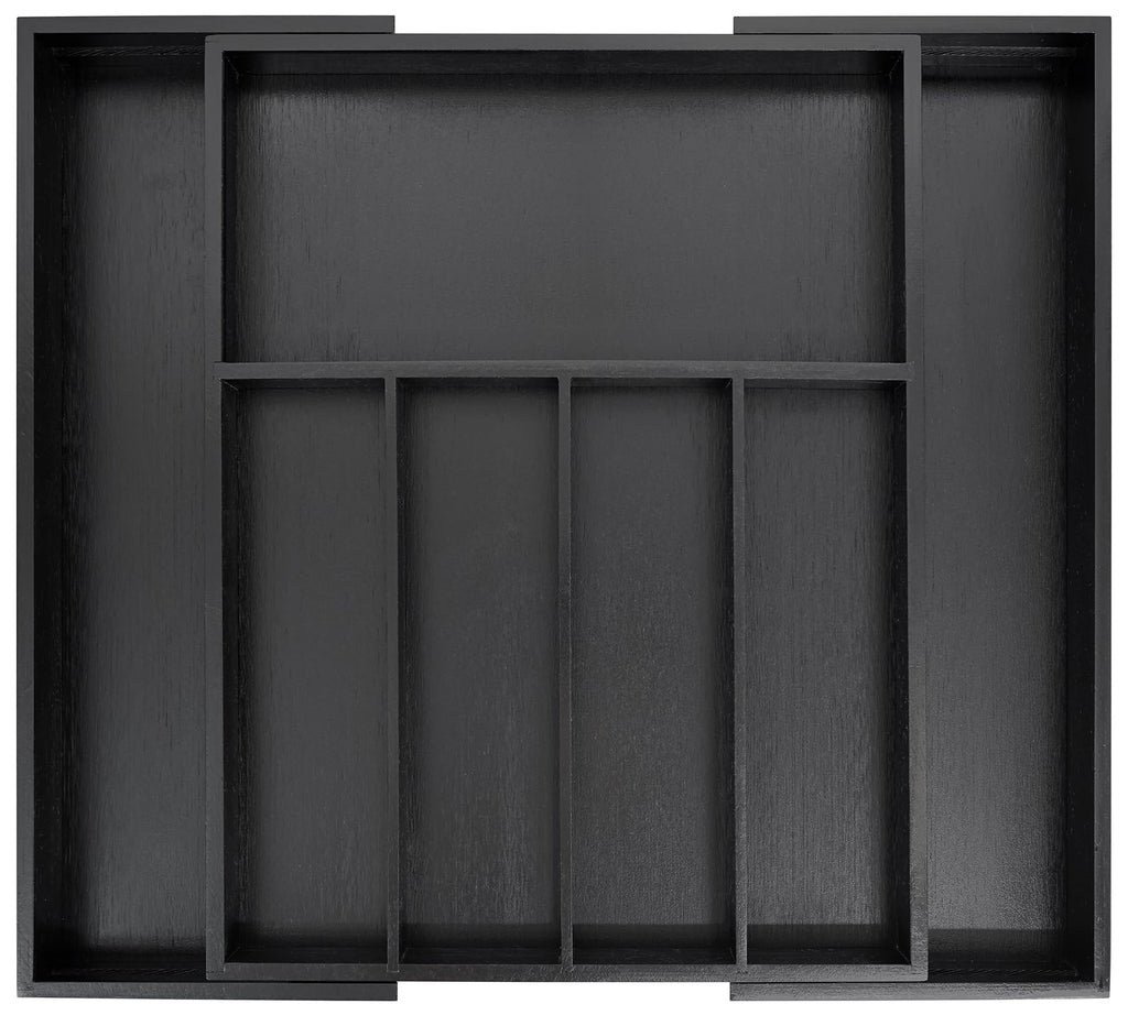 VaeFae Premium Bamboo Drawer Organizer, Expandable Silverware Drawer Organizer, Cutlery Tray with Dividers for Kitchen Utensils (Natural, Large)